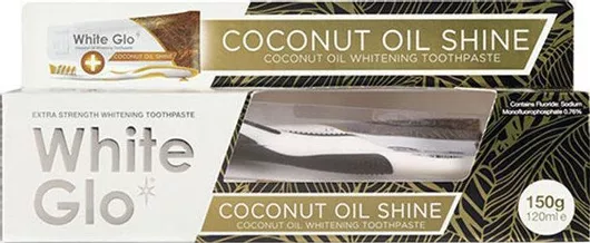 White Glo Coconut Oil Shine Οδοντόκρεμα για Λεύκανση & Οδοντόβουρτσα 150gr