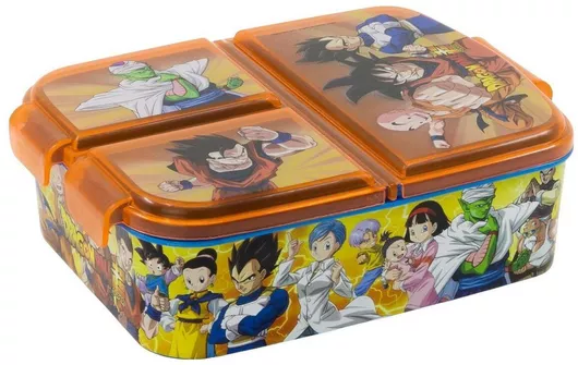 Παιδικό Δοχείο Φαγητού Stor Πολλαπλές Θήκες Dragon Ball 20720 Πλαστικό Dragon Ball 19.5x16.5x6.7cm Πορτοκαλί