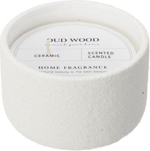 Κερί Αρωματικό σε Κεραμικό Βάζο 12x7cm Οud Wood