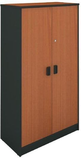 Ντουλάπα Γραφείου Woodwell Ξύλινη με Κλειδαριά Κερασί 80x40x172cm