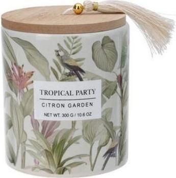 Κερί Αρωματικό Next Deco "Tropical Party" με Ξύλινο Καπάκι 9x11,7cm Citron Garden