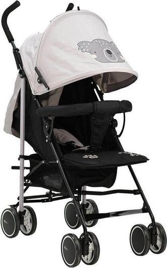 Καρότσι Μπαστούνι Bebe Stars Buggy Tropical 6.25kg Κατάλληλο από 6 Μηνών Γκρι