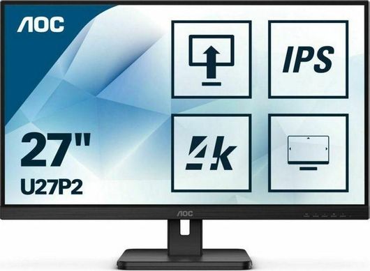 AOC U27P2 IPS Monitor 27" 4K 3840x2160 με Χρόνο Απόκρισης 4ms GTG