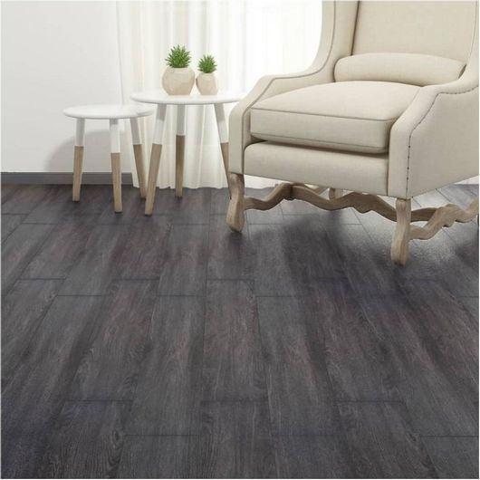 Πλαστικό Δάπεδο vidaXL Ασπρόμαυρο 5.21 m² / 2mm PVC Μαύρο