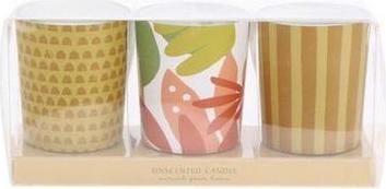 Διακοσμητικό Κερί Next Deco σε Βάζο 5x6cm Σετ 3τμχ