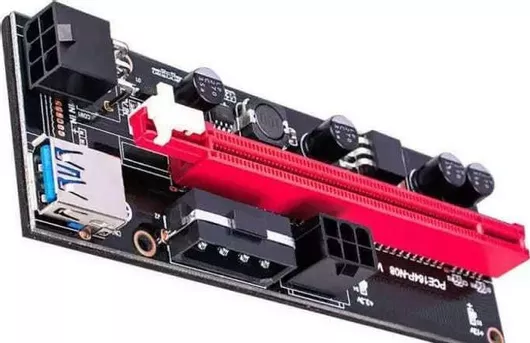Κάρτα Επέκτασης PCI-E Riser 009S 1X 16x Extender PCI-E USB