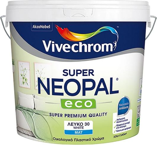 Πλαστικό Χρώμα Vivechrom Super Neopal Eco Οικολογικό για Εσωτερική Χρήση 750ml