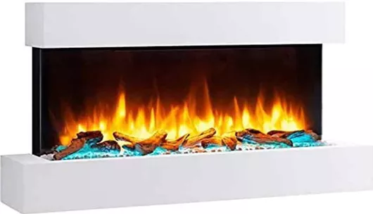 Ηλεκτρικό Τζάκι Richen Iris Επιτοίχιο 2000W 110x57.3cm Λευκό