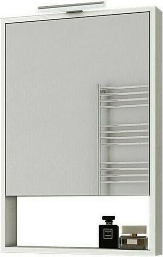 Καθρέπτης Μπάνιου Drop Instinct 55 Ορθογώνιος Μοριοσανίδα με Ράφι & Ντουλάπι 48x70cm Λευκό