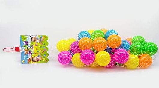 Μπάλες για Παιδότοπο Πλαστικές 50τμχ Fluo Πολύχρωμες