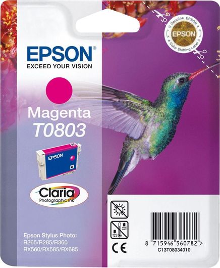 Μελάνι Εκτυπωτή InkJet Epson T0803 Ματζέντα