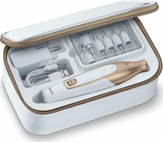 Beurer MP 64 Τροχός Νυχιών Μπαταρίας Λευκός με 4400 Στροφές ανά Λεπτό