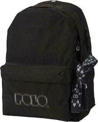 Σχολική Τσάντα Πλάτης Γυμνασίου / Λυκείου Polo Original Double Scarf Μαύρο