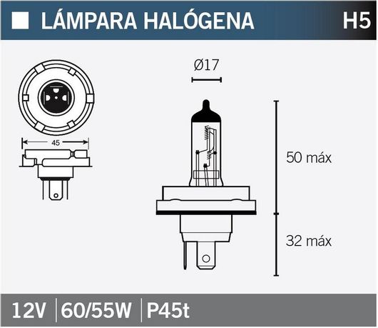 Λαμπα H5 12 / 60 / 55 Vicma