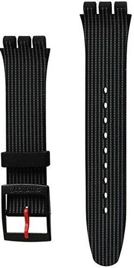 Λουράκι Ρολογιού Swatch Gaet από Καουτσούκ 20mm Μαύρο