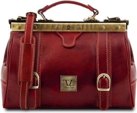 Ιατρική Τσάντα Tuscany Leather Δερμάτινη Mona Lisa Κόκκινο