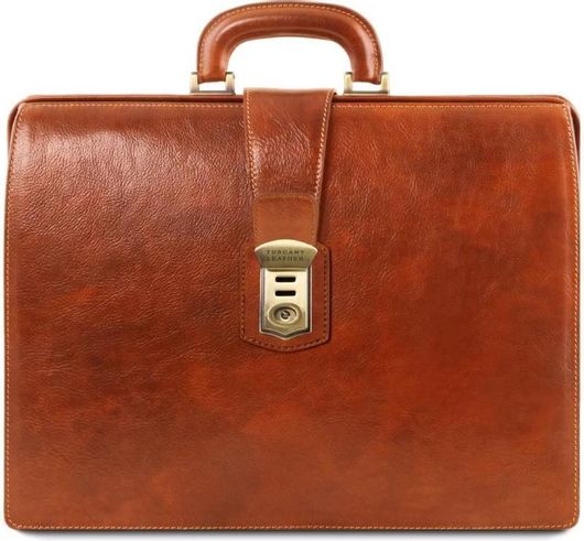 Ιατρική Τσάντα Tuscany Leather Δερμάτινη Canova Μελί