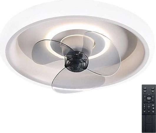 Ανεμιστήρας Οροφής Powertech HLL-0107 50cm με Φως & Τηλεχειριστήριο Λευκό