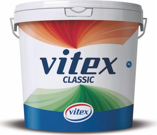 Πλαστικό Χρώμα Vitex Classic Υψηλής Ποιότητας 10lt Λευκό 