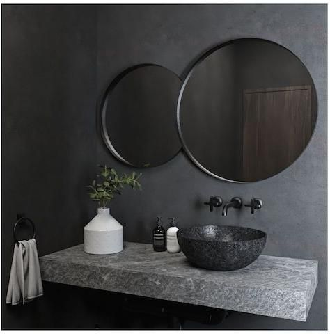 Καθρέπτης Μπάνιου Double Eye 117x70cm με LED Μαύρο