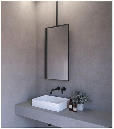 Καθρέπτης Μπάνιου Iron Ceiling 45x90cm Ορθογώνιος Λευκό