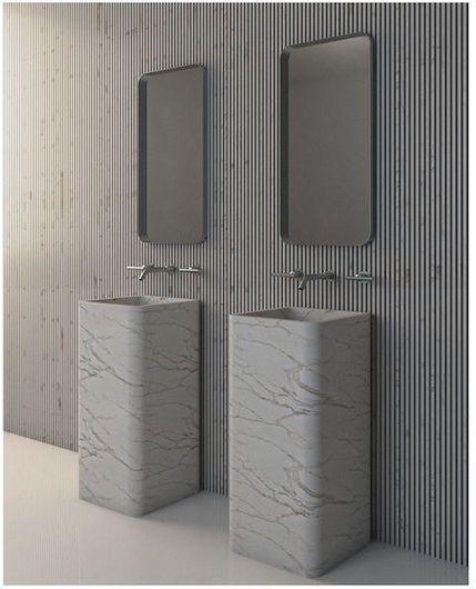 Καθρέπτης Μπάνιου Iron Curved Wall Slim 42x80cm με LED Χρυσό Ματ