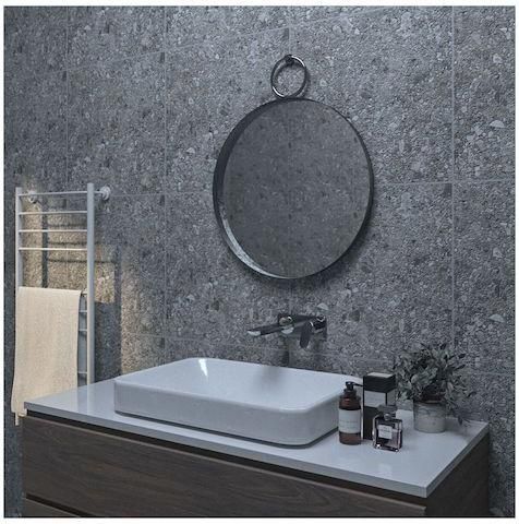 Καθρέπτης Μπάνιου Iron Link 55cm Brushed Βουρτσισμένο Ίνοξ