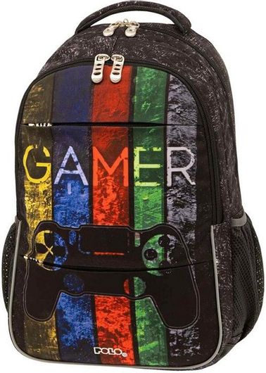 Σχολική Τσάντα Πλάτης Δημοτικού Polo Gem Gamer Πολύχρωμο