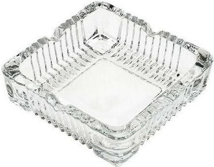 Σταχτοδοχείο Τσιγάρου Γυάλινο Διάφανο