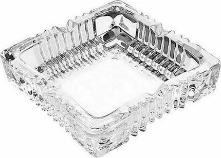Σταχτοδοχείο Γίγας Τσιγάρου Γυάλινο 17x17x3.5cm Διάφανο