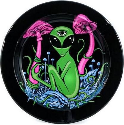 Σταχτοδοχείο Μεταλλικό με Σχέδιο Mushroom Alien
