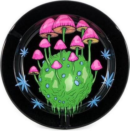 Σταχτοδοχείο Μεταλλικό με Σχέδιο Mushrooms