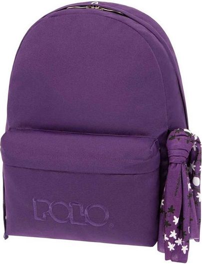 Σχολική Τσάντα Πλάτης Γυμνασίου / Λυκείου Polo Original Scarf Μοβ