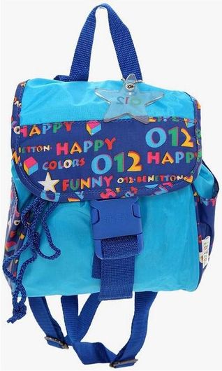 Παιδική Τσάντα Βόλτας Πλάτης Benetton Happy Υφασμάτινη Μπλε