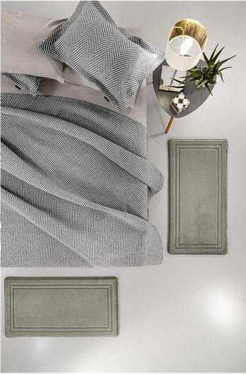 Χαλιά Κρεβατοκάμαρας Guy Laroche Softy Μοντέρνα Σετ 2τμχ Χακί