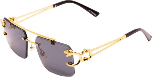 Γυαλιά Ηλίου Olympus Sunglasses Jaguar με Μεταλλικό Χρυσό Σκελετό & Μαύρο Φακό