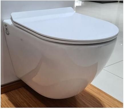 Λεκάνη Τουαλέτας Siamp Fit 325 Κρεμαστή με Slim Κάλυμμα Duroplast Soft Close Λευκό