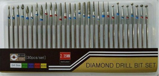 Φρέζα Τροχού Νυχιών Safety Diamond Drill Bit Σετ 30τμχ