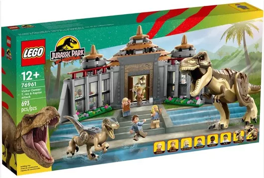 Lego Jurassic World Κέντρο Επισκεπτών Επίθεση T. Rex & Ράπτορα για 12+ Ετών #76961