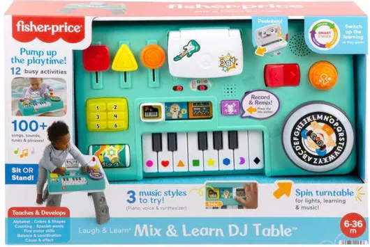 Βρεφικό Παιχνίδι Δραστηριοτήτων Fisher Price Mix & Learn DJ Table με Μουσική & Ήχους για 6+ Μηνών