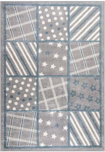 Παιδικό Χαλί Ezzo A163A Αστέρια 160x230cm 11mm Γαλάζιο