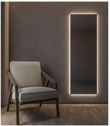 Καθρέπτης Τοίχου με Πλαίσιο Ορθογώνιος 45x180cm Χωρίς Led με Αντιθαμβωτικό Κρύσταλλο