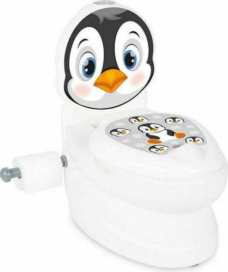 Γιο Γιο Pilsan Λεκάνη Πιγκουίνος με Μουσική Ήχους & Καπάκι για 18+ Μηνών Λευκό