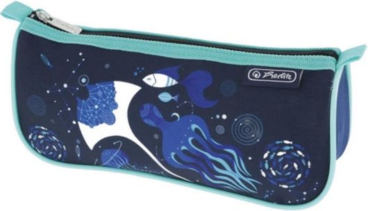 Herlitz Deep Ocean Κασετίνα Βαρελάκι με 1 Θήκη Μπλε