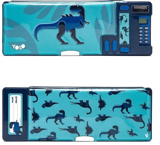 Yolo Κασετίνα Βαρελάκι Light Blue Dino