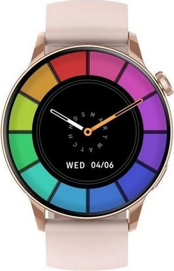 MaxCom FW58 Vanad Pro 46mm Smartwatch με Παλμογράφο Ροζ Χρυσό