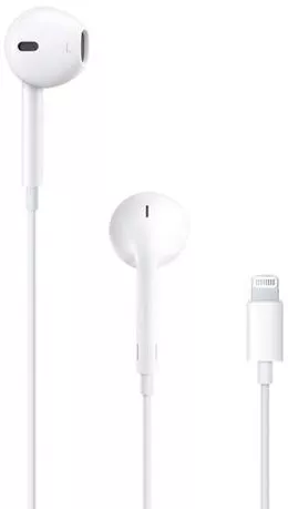 Handsfree Ακουστικά Apple EarPods Earbuds με Βύσμα Lightning Λευκό