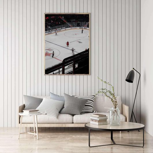 Πίνακας Μια Ομάδα Ανθρώπων Που Παίζει Ένα Παιχνίδι Χόκεϊ Επί Πάγου 20x30cm