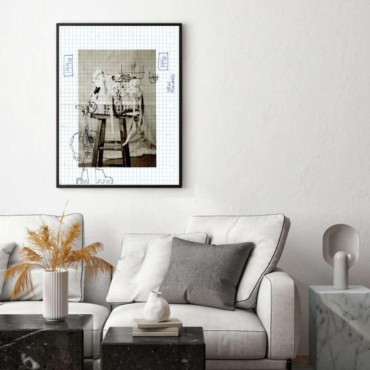 Πίνακας Μια Ασπρόμαυρη Φωτογραφία Παιδικής Καρέκλας 120x180cm