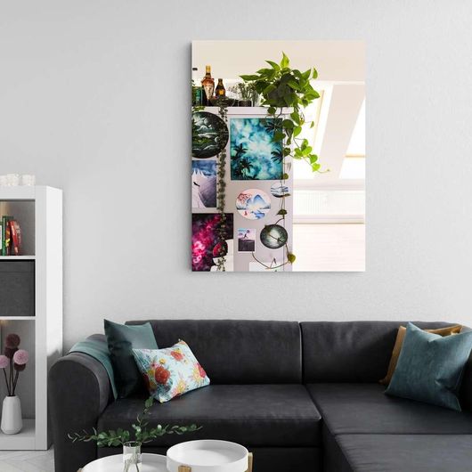 Πίνακας Ένα Ψυγείο Καλυμμένο με Μαγνήτες Καλυμμένο με Φυτά 100x150cm